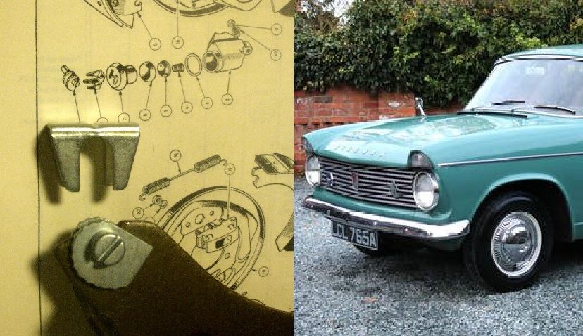BRAKE ADJUSTER (Snail Cam & Mask) (FRONT or REAR) x1 (Hillman Super Minx)  (1961- )  (** Check Chassis Numbers **) 